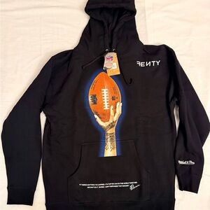 FENTY for Mitchell & Ness Unisex Super Bowl LVII Icon Pullover Hoodie- Black/New